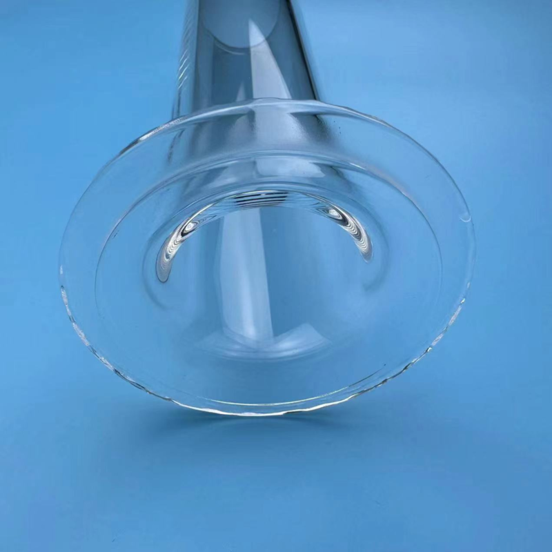 Custom drilled quartz glass tube